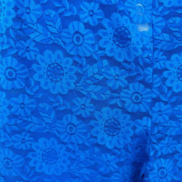 Smoothez by Aerie High Waisted Boyshort Size XL Royal Blue Floral Lace NWT - Picture 4 of 8